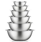 Stainless Steel Mixing Set - 6 Piece Nesting Bowls, To 0.5QT, Ideal For. Fixed Price $35.31.