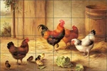Rustic Rooster Farmhouse Kitchen Backsplash Tile Mural - Edgar Hunt EH003. Fixed Price $125.00.