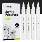 Sfaih White Paint Markers Pens 4 Pack 2-3MM Tip Medium,. Fixed Price $10.36.