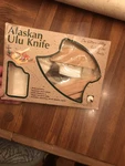 Alaskan Ulu Knife With Stand Great Nortern Cutlery Co.. Fixed Price $9.99.
