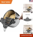 Snap N' Silicone Pasta Strainer Clip-on For Pots And Pans Heat Res.... Fixed Price $36.18.