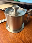 Topzea 304 Stainless Steel Bacon Grease Container Oil Strainer Pot 1.3 Qt W/ Lid. Fixed Price $22.00.