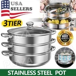 Toque Stainless-steel Steamer Meat Vegetable Cookware Kitchen Pot Tool 3 Tier Us. Fixed Price $29.25.