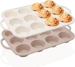 Vinino 2PACK Silicone Muffin Pans Baking With Metal Reinforced Frame, 12 Cup. Fixed Price $24.89.