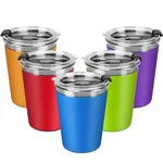 Kids Stainless Steel Cups, 12OZ Metal Drinking Glasses With Lids And Sle.... Fixed Price $28.22.