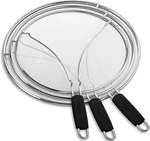 Set Of 3 Stainless Steel Splatter Screens Grease Guard For Frying Pan Mesh. Fixed Price $24.99.