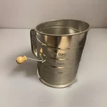 Vtg Stainless Steel Flour Sifter 3 Cup Brown Wood Handle Farm Kitchen Home Decor. Fixed Price $10.53.