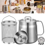 2-IN-1 304 Stainless Steel Multifunctional Deep Fryer Pot With Basket & Strainer. Fixed Price $35.99.