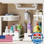 Vusign 2 Tier Under Sink Organizer Slide Out Pull Cabinet Kitchen. Fixed Price $51.60.