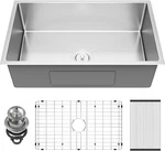 30-INCH Stainless Steel Undermount Kitchen Sink With Drain & Bottom Grid. Fixed Price $279.99.