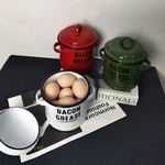 Brand New Stylish Countertop Bacon Grease Jar With Strainer For Home Kitchen Use. Fixed Price $45.61.