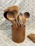 Zulay Kitchen Wooden Utensils For Cooking - Smooth Finish Teak. Fixed Price $8.99.