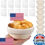Irenare 10 Pcs 5" Round Bread Banneton Proofing Basket Set For Sourdough. Fixed Price $90.62.