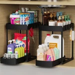 Ukeetap 2 Pack Multi-purpose Pull-out Storage Organizers, 14.8 Inch, Black. Fixed Price $34.79.