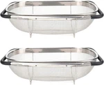 2 Pack Over The Sink Oval Colander For Kitchen, Stainless Steel Fine Mesh 6 Quar. Fixed Price $38.97.