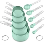 Measuring Cups And Set, 10 Pieces Nesting Measure Spoons, Kit.... Fixed Price $15.02.