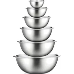 Stainless Steel Mixing Bowls Set 6 Pieces Food Prep Baking Kitchen Storage. Fixed Price $58.48.
