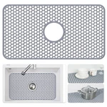 Silicone Sink Mat - Protectors For Kitchen With Center Drain, 26"X 14" K.... Fixed Price $38.30.