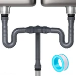 Nihome Expandable Flexible 1/2" 1/4" P-trap Pipe For Double Gray. Fixed Price $24.64.