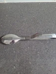 Pampered Chef Stainless Steel Lg Spoon Serving Tongs Etched Retired 2565 Euc. Fixed Price $14.95.