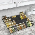 Spice Rack Drawer Organizer Expandable Heavy-gauge Steel Silver Metallic 4-TIER. Fixed Price $42.77.