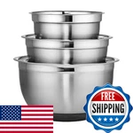 Chicago Metallic Stainless Steel Soft Base Bowls Versatile Nesting Mixing. Fixed Price $57.84.