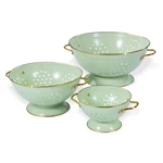 Metal Colander Set Of 3, Strainer Basket With Handles Perfect For Spaghetti. Fixed Price $67.60.