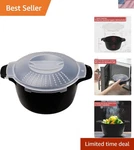 Professional 1 Quart Microwave Cooker - Dishwasher Safe & Nutrient Retaining. Fixed Price $37.99.