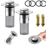 2 Pcs Bathroom Sink Stopper Hair Catcher Pop Up Drain Filter. Fixed Price $6.71.