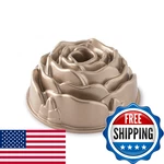 Nordic Ware Rose Cast Aluminum Bundt Pan. Fixed Price $57.80.