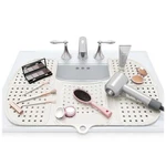 Bathroom Counter Cover & Storage Saver Foldable Silicone Mat For Hot Tools Hair. Fixed Price $42.99.