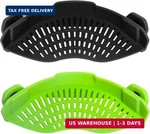 2PACK Auoon Clip Strainer For All Pots Pans - Silicone Pasta Kitchen. Fixed Price $28.16.