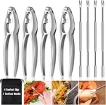 8 Pcs Lobster Crackers And Picks Set, Stainless Steel Seafood Tools Forks. Fixed Price $32.99.