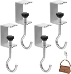 Cobee 4 Pack Clamp-on Under Desk Hooks, Mount Hanging Bag Holder Metal. Fixed Price $11.99.