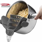 Kitchen Gizmo Snap N' Silicone Pasta Strainer Clip-on For Pots And Pans. Fixed Price $24.12.