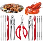 11-PIECE Seafood Tools Set, Crab Lobster Crackers, Stainless Steel Forks & Shell. Fixed Price $50.00.