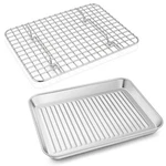 P&p Chef Baking Oven Pan With Wire Rack Stainless Steel Sheet Tray, Bacon And. Fixed Price $20.88.