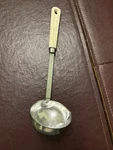 Vintage Happy Home Stainless Steel Soup Ladle Wooden Handle Made Usa. Fixed Price $11.98.