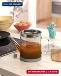 Baffect Glass Fat Separator, Bacon Grease Container With Strainer, Frying Oil. Fixed Price $58.11.