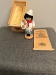 Vintage Steinbach Germany Pizza Chef Wooden Nutcracker Handcrafted Original Box. Fixed Price $40.00.