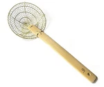 Sunrise Kitchen Supply 6" Round Brass Spider Strainer With Bamboo Handle. Fixed Price $22.86.