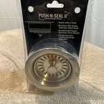 Push-n- Seal Premium Basket Strainer. Jomar Valve. Brushed Stainless Steel. Fixed Price $16.95.