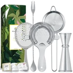 Homestia Cocktail Strainer Set, 5 Silver Stainless 9" L, 4PCS +. Fixed Price $28.22.