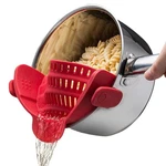 Kitchen Gizmo Snap Silicone Pot Strainer - Adjustable Clip On, Red. Fixed Price $21.82.