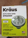Kraus Stainless Steel Strainer ST2HD. Fixed Price $28.60.