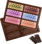 Silicone Chocolate Bar Molds - 2 Pack Diamond Shape For Diy Candy & Jelly Fimary. Fixed Price $5.00.