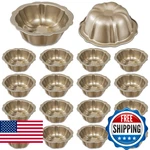 Ctosree 16 Pcs 4 Inches Fluted Mini Cake Pan Nonstick Carbon Ste. Fixed Price $56.85.