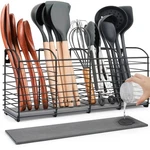 Extra-large Kitchen Utensil Holder With Diatomaceous Earth Base, 4-COMPARTMEN.... Fixed Price $37.38.