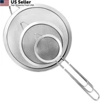 3 Pcs Stainless Steel Fine Mesh Strainer Set Sifter Sieve Kitchen Flour From Usa. Fixed Price $15.88.