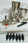 Chefland 13-PIECE Professional Bar Set, Stainless Steel Shakers-strainer-opener. Fixed Price $18.25.